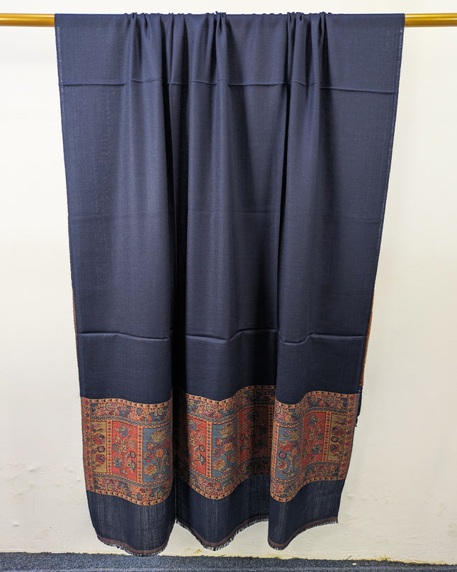 Luxury Wool Pashmina with Kani Border Work Shawl