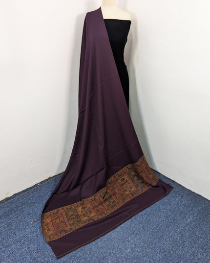 Exquisite Wool Pashmina with Kani Border Work Shawl