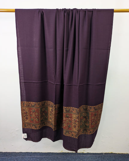 Exquisite Wool Pashmina with Kani Border Work Shawl