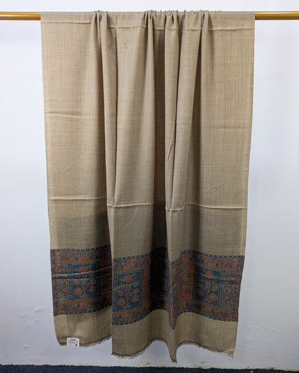 Exquisite Wool Pashmina with Kani Border Work Shawl