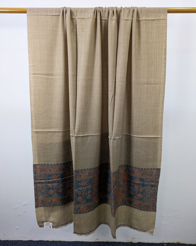 Luxury Wool Pashmina with Kani Border Work Shawl