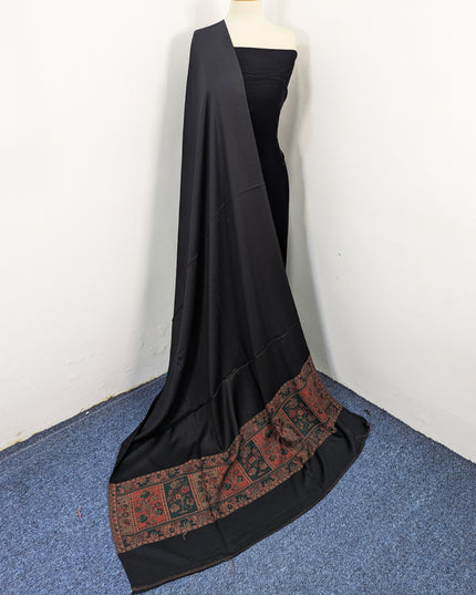 Exquisite Wool Pashmina with Kani Border Work Shawl