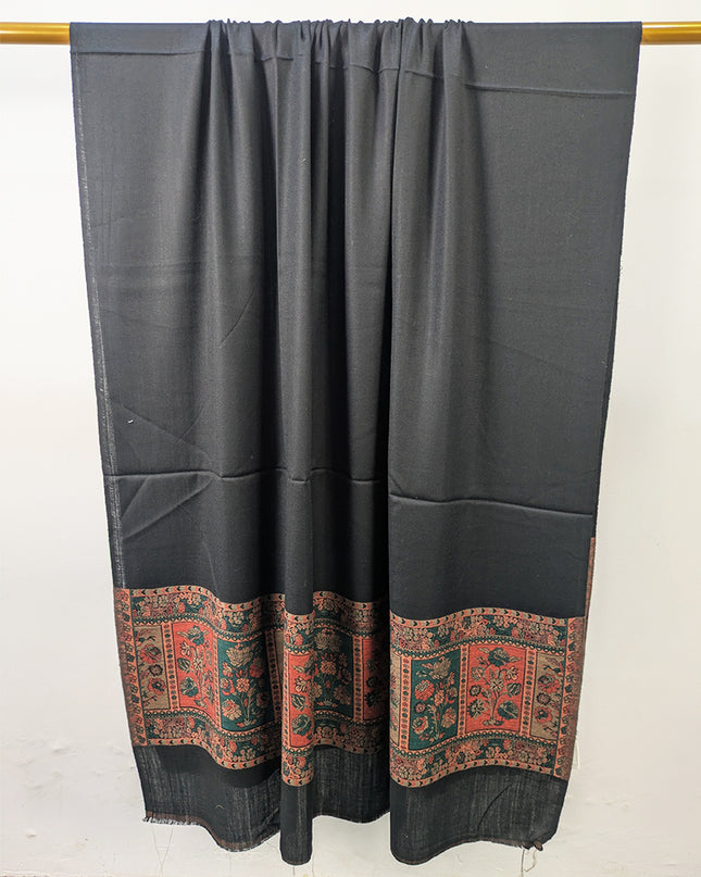 Luxury Wool Pashmina with Kani Border Work Shawl
