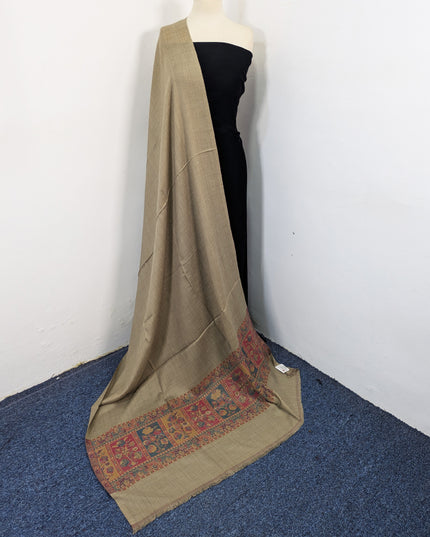 Exquisite Wool Pashmina with Kani Border Work Shawl