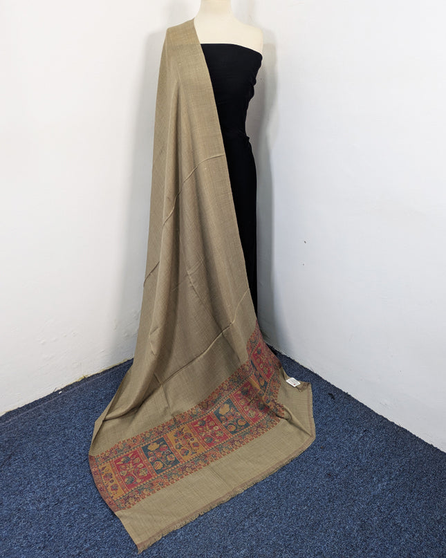 Luxury Wool Pashmina with Kani Border Work Shawl
