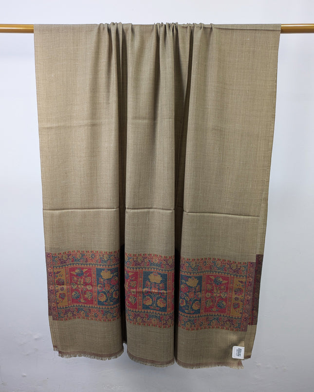 Luxury Wool Pashmina with Kani Border Work Shawl