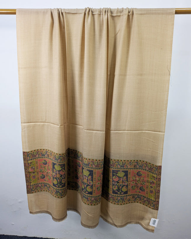 Luxury Wool Pashmina with Kani Border Work Shawl