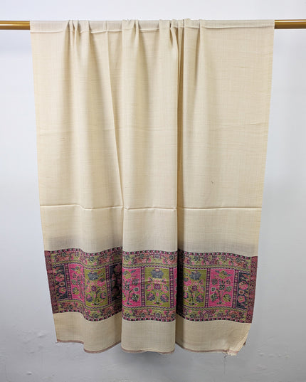 Exquisite Wool Pashmina with Kani Border Work Shawl