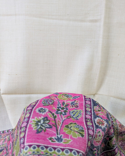 Exquisite Wool Pashmina with Kani Border Work Shawl
