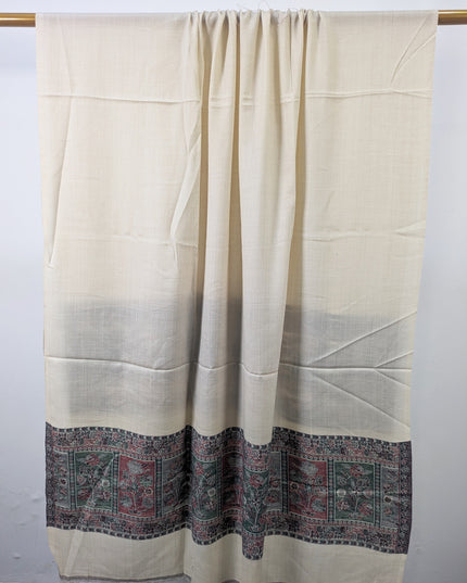 Exquisite Wool Pashmina with Kani Border Work Shawl