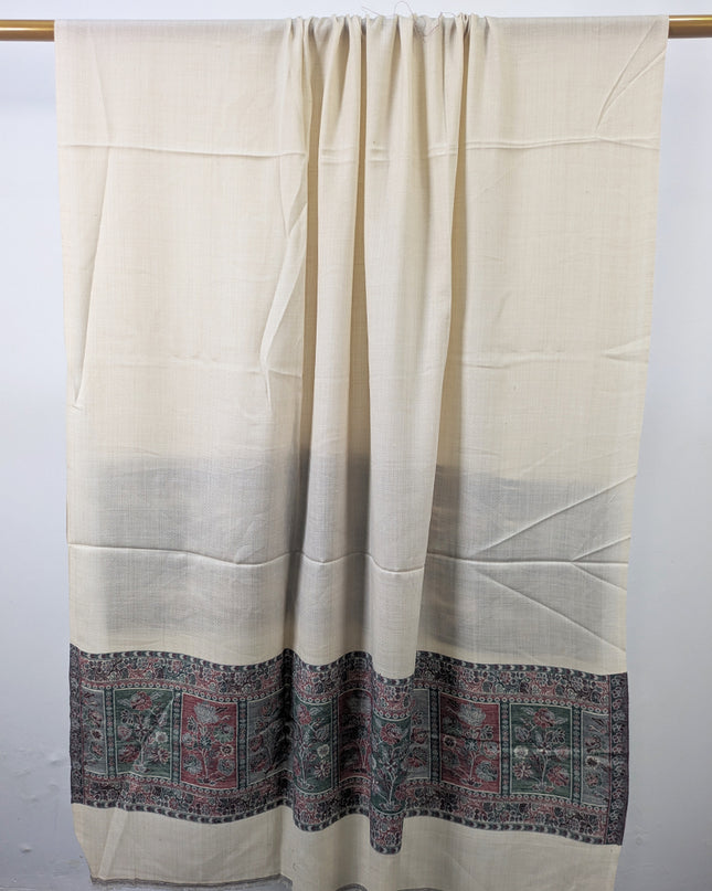 Luxury Wool Pashmina with Kani Border Work Shawl