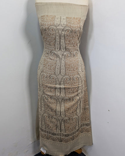 Premium Wool Pashmina with Indian Karhai Work 3Pc Unstitched