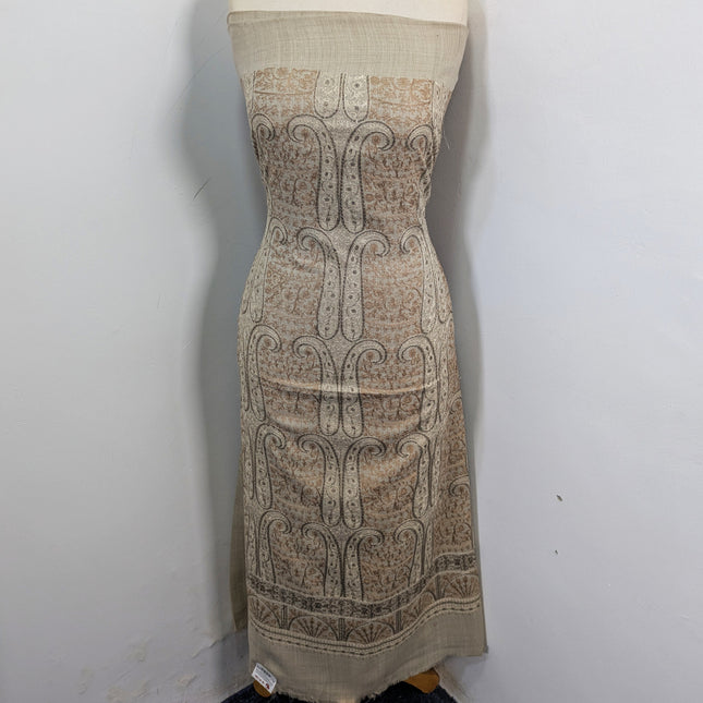 Premium Wool Pashmina with Indian Karhai Work 3Pc Unstitched