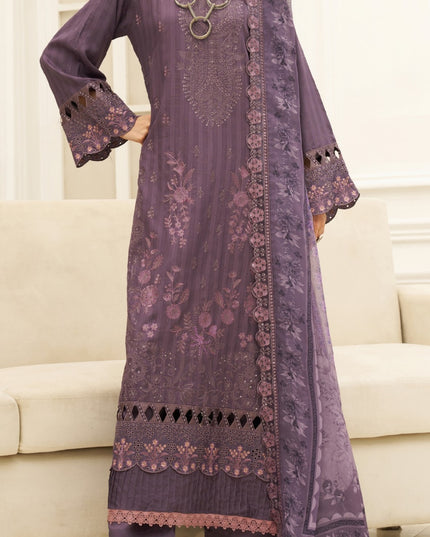 Exclusive Micro Sequence Embroidered Viscose 3Pc Unstitched - Mah e Rooh (Sangat)
