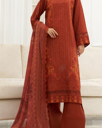 Exclusive Micro Sequence Embroidered Viscose 3Pc Unstitched - Mah e Rooh (Sangat)