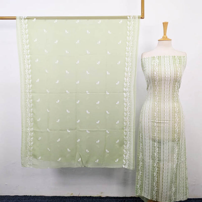 Embroidered Chiffon with 2 Sided Border Dupatta 2PC Unstitched