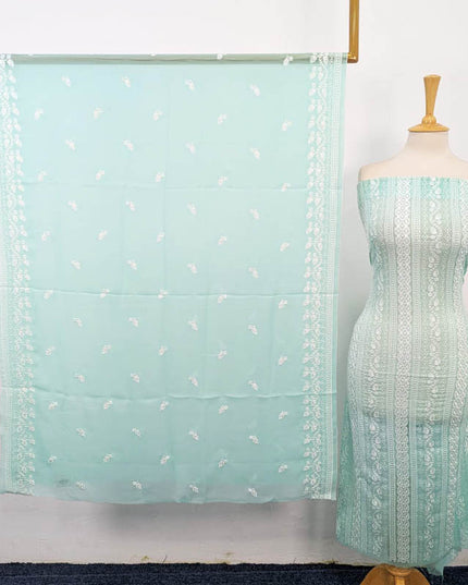 Embroidered Chiffon with 2 Sided Border Dupatta 2PC Unstitched