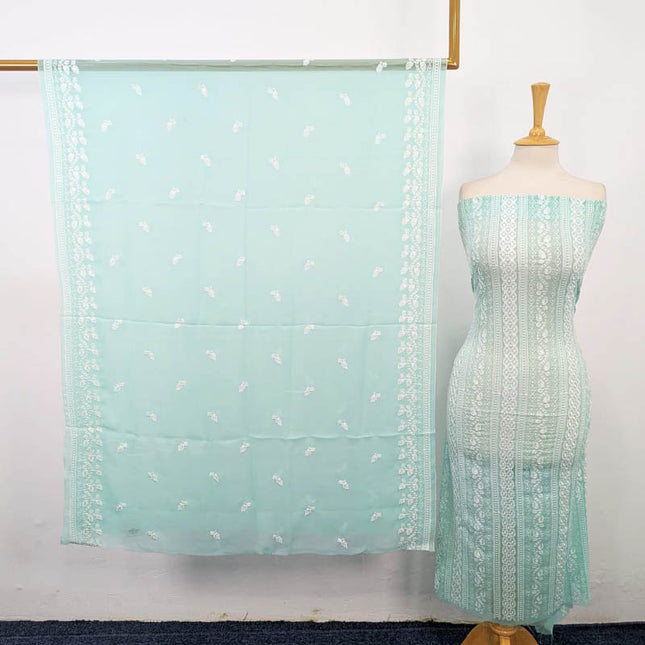 Embroidered Chiffon with 2 Sided Border Dupatta 2PC Unstitched