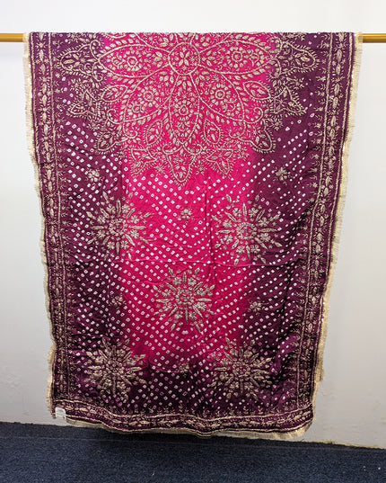 Premium Handmade Chunnri & Gotta Work Silk Dupatta (Ready To Wear)