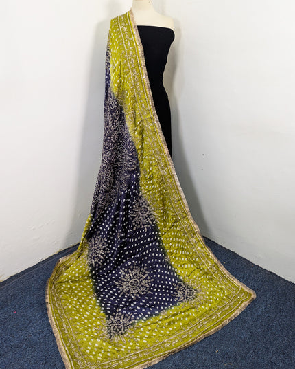 Premium Handmade Chunnri & Gotta Work Silk Dupatta (Ready To Wear)