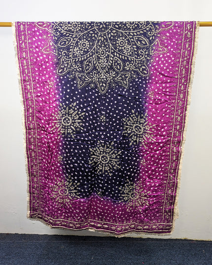 Premium Handmade Chunnri & Gotta Work Silk Dupatta (Ready To Wear)