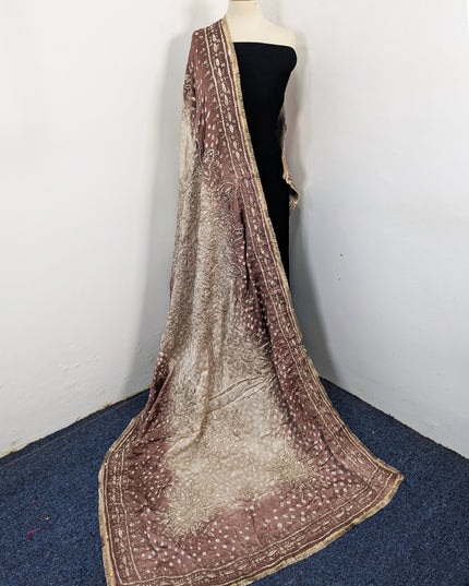 Premium Handmade Chunnri & Gotta Work Silk Dupatta (Ready To Wear)