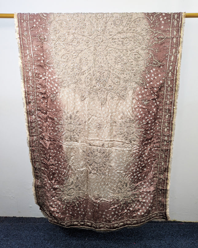 Premium Handmade Chunnri & Gotta Work Silk Dupatta (Ready To Wear)