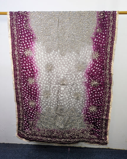 Premium Handmade Chunnri & Gotta Work Silk Dupatta (Ready To Wear)