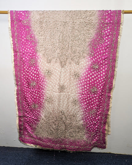 Premium Handmade Chunnri & Gotta Work Silk Dupatta (Ready To Wear)