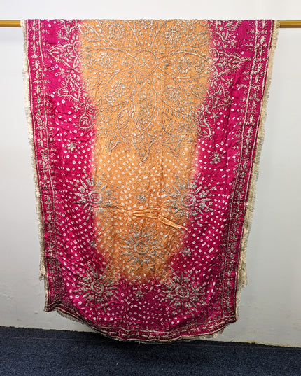 Fancy Silk with Handmade Chunnri & Gotta Work Dupatta (Ready To Wear)