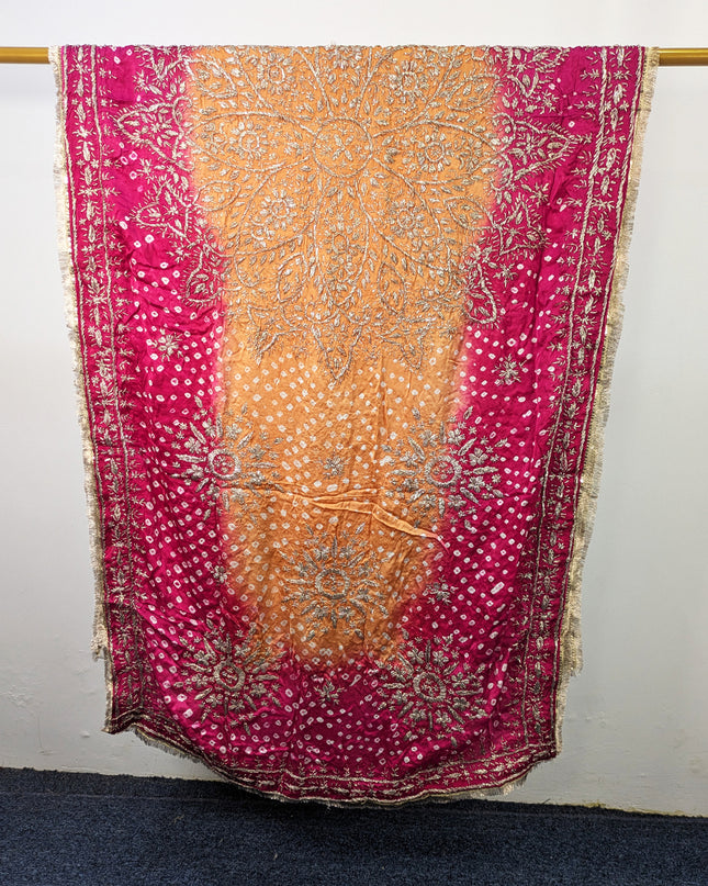 Fancy Silk with Handmade Chunnri & Gotta Work Dupatta (Ready To Wear)