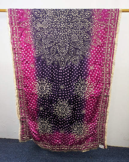 Fancy Silk with Handmade Chunnri & Gotta Work Dupatta (Ready To Wear)
