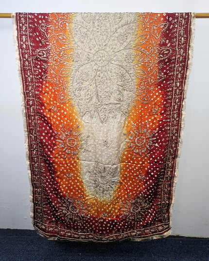 Fancy Silk with Handmade Chunnri & Gotta Work Dupatta (Ready To Wear)