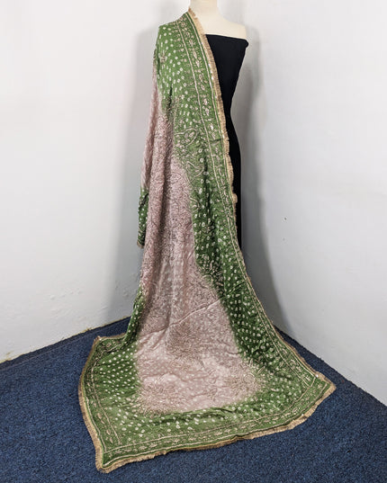 Fancy Silk with Handmade Chunnri & Gotta Work Dupatta (Ready To Wear)