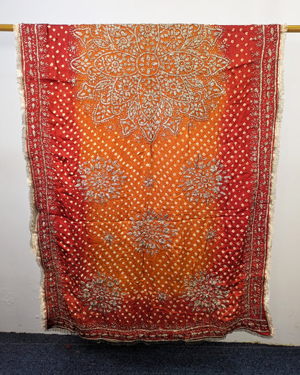 Fancy Silk with Handmade Chunnri & Gotta Work Dupatta (Ready To Wear)