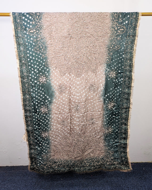 Fancy Silk with Handmade Chunnri & Gotta Work Dupatta (Ready To Wear)