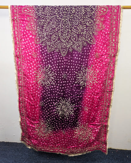 Fancy Silk with Handmade Chunnri & Gotta Work Dupatta (Ready To Wear)