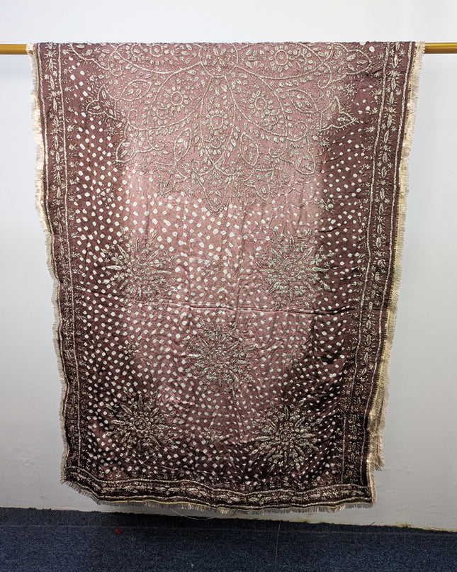 Fancy Silk with Handmade Chunnri & Gotta Work Dupatta (Ready To Wear)