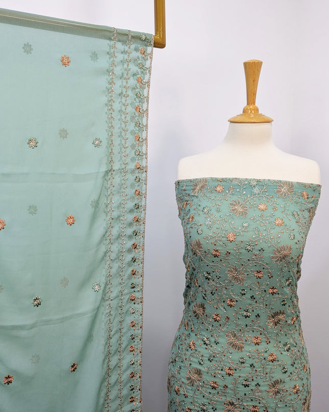 Fancy Embroidered Chiffon Full jaal Shirt