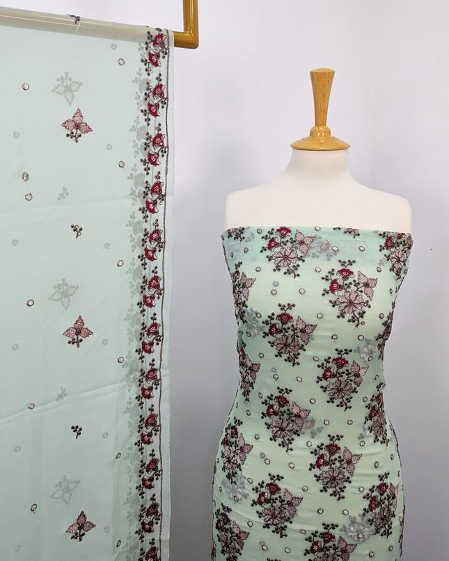 Embroidered Chiffon With Jaal Dupatta