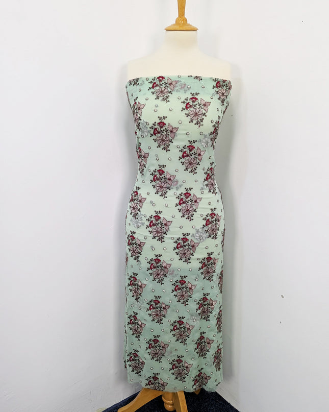 Embroidered Chiffon With Jaal Dupatta