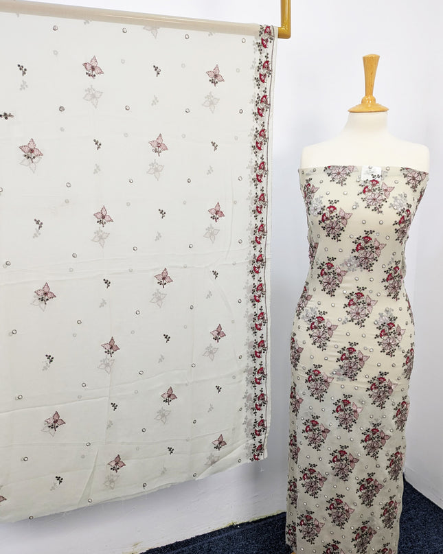 Embroidered Chiffon With Jaal Dupatta