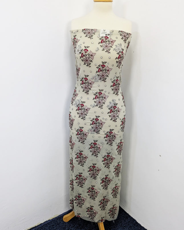 Embroidered Chiffon With Jaal Dupatta