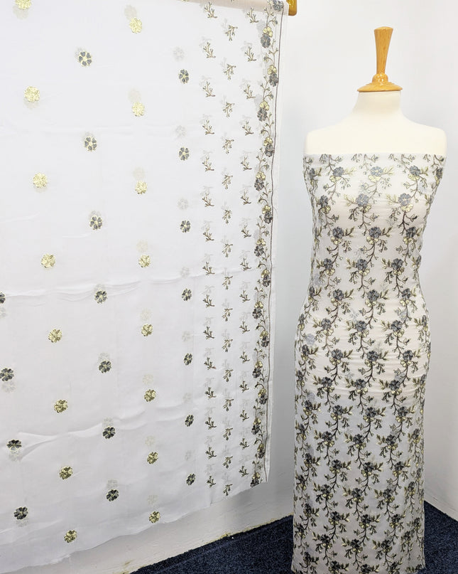 Embroidered Chiffon With Jaal Dupatta