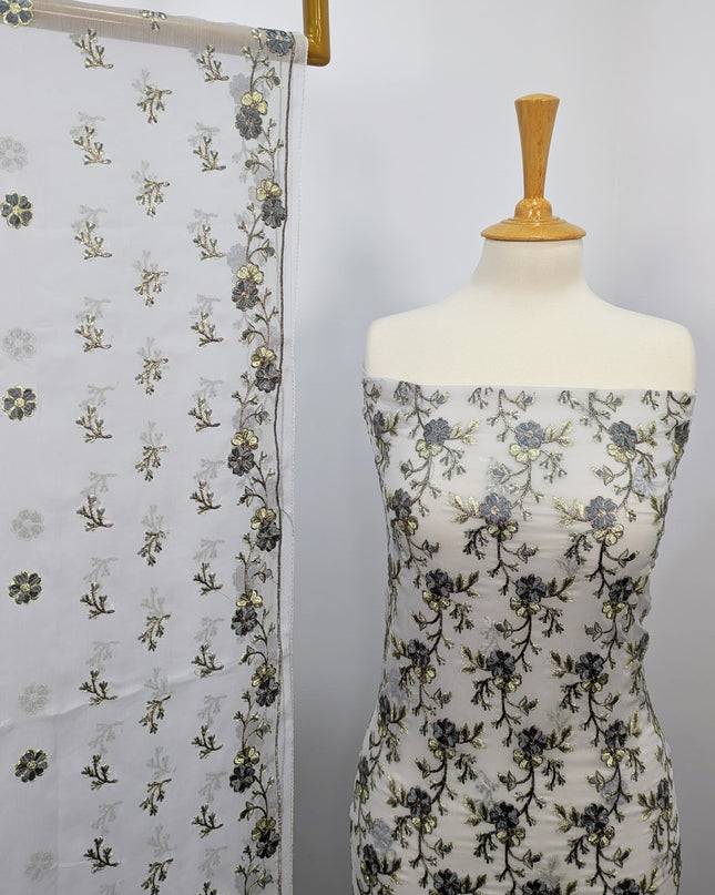 Embroidered Chiffon With Jaal Dupatta