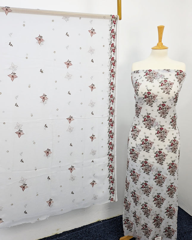 Embroidered Chiffon With Jaal Dupatta