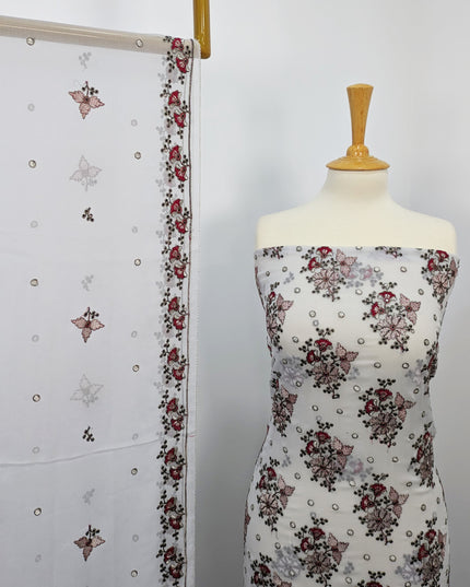 Embroidered Chiffon With Jaal Dupatta