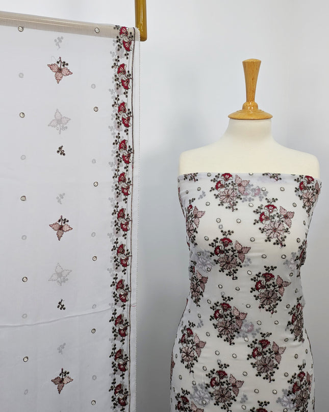 Embroidered Chiffon With Jaal Dupatta
