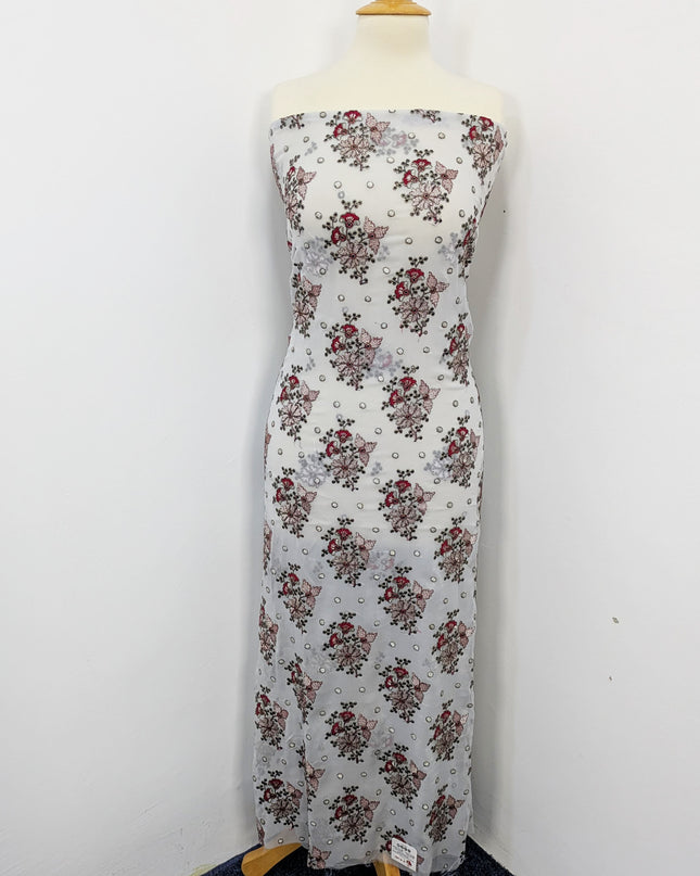 Embroidered Chiffon With Jaal Dupatta
