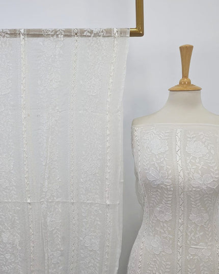 Luxury Pure Dyeable China Crinkle with Tarkashi & Shadow Work 2pc Unstitched